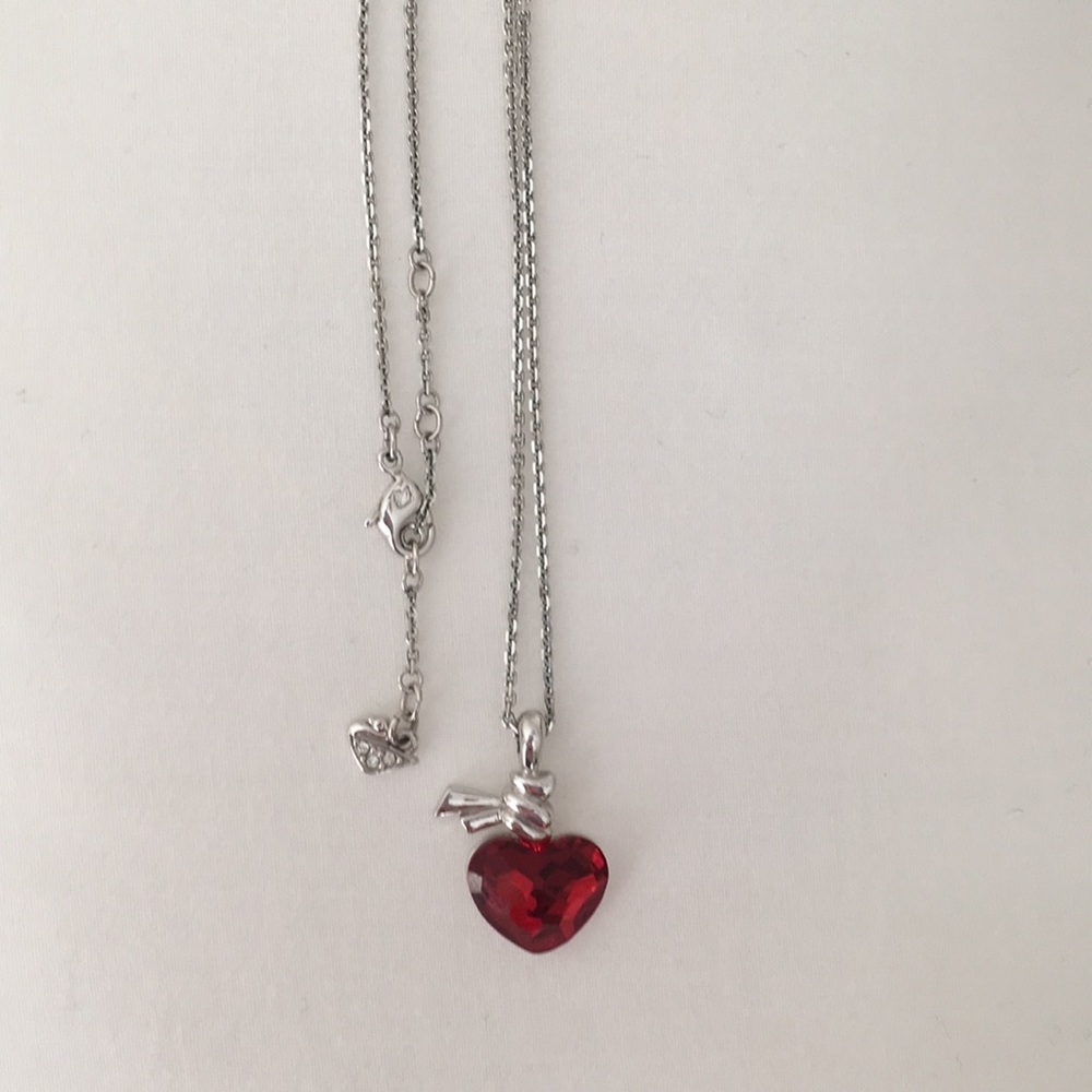 Authentic Swarovski Red Heart Necklace